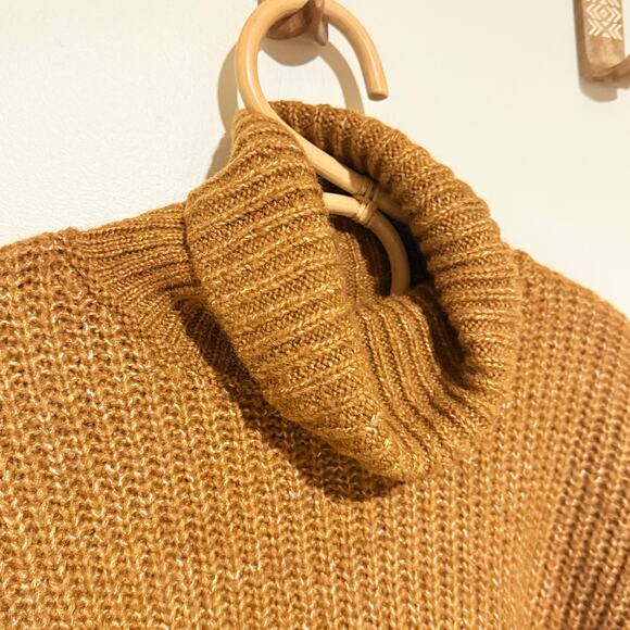 Old Navy Marled Shaker-Stitch Tunic-Length Turtleneck Sweater - Large - Picture 2 of 9